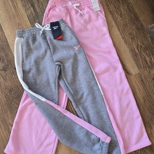 Reebok Kids Pink and Gray Joggers
